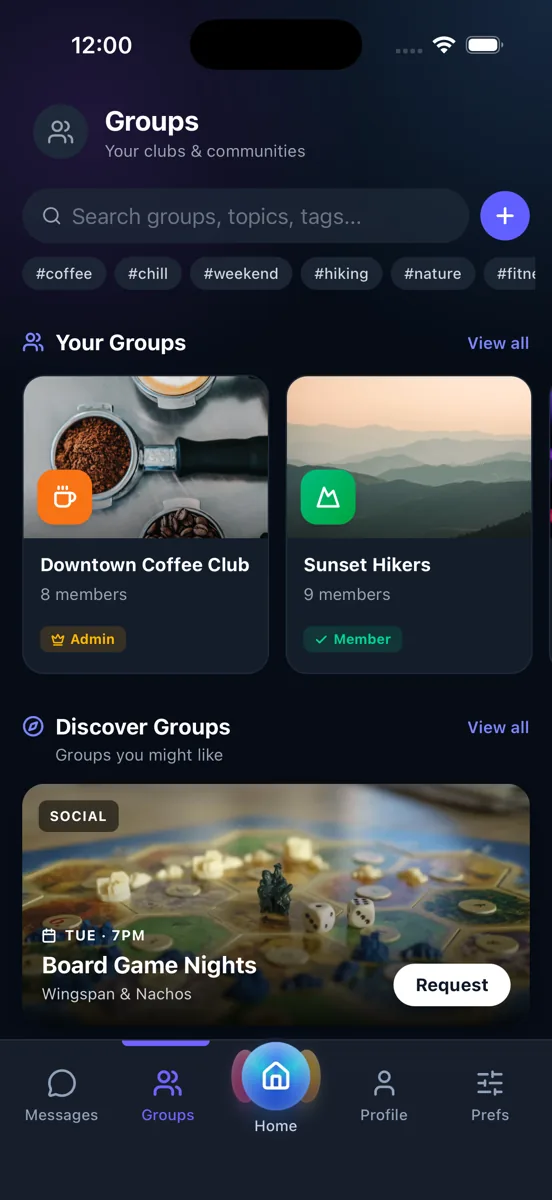 Group meetup planning in ValidMeet